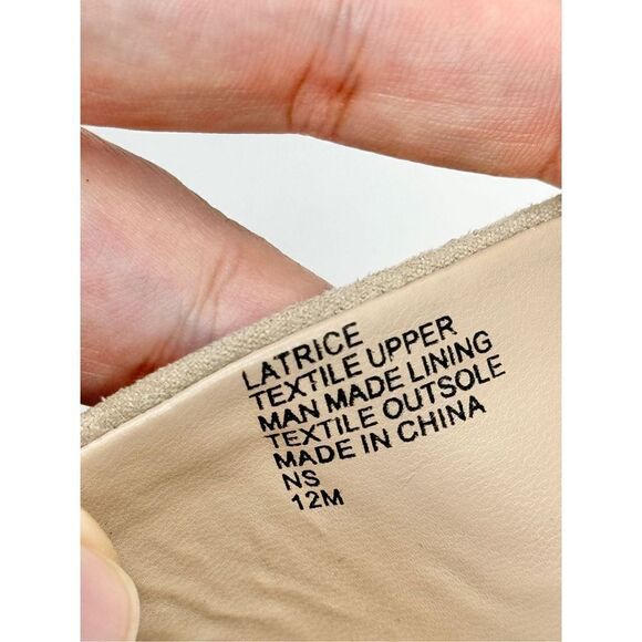 Charles David Sandals Size 12 Womens Tan Crisscross Slip On Wedge Heel Open Toe - Picture 9 of 10